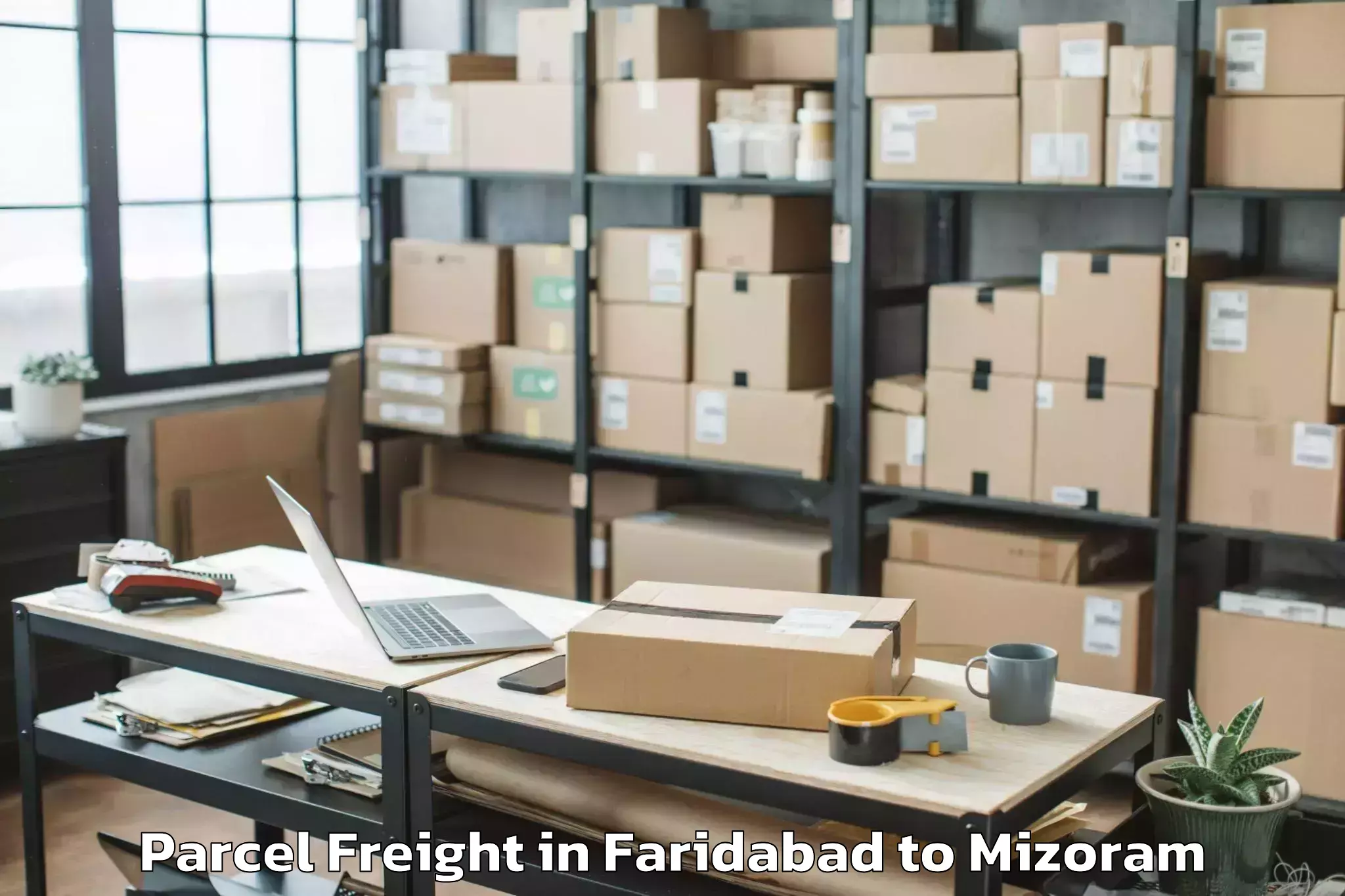 Top Faridabad to Khawhai Parcel Freight Available